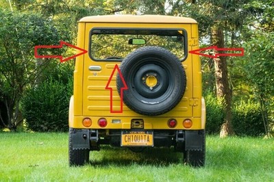 SUZUKI LJ80 LJ50 ELJOT JIMNY Dichtungsglas HINTERSEITE