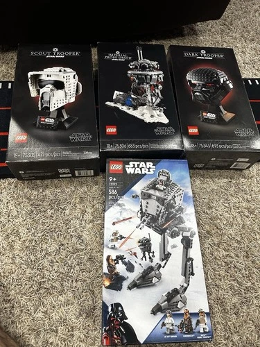 Lego Star Wars Set Lot: Dark Trooper, Scout Trooper, Probe Droid, AT-ST New Sets