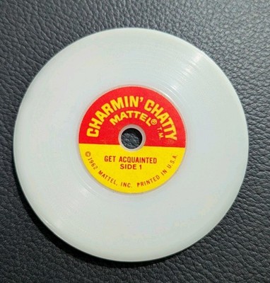 Vintage 1960s 2-Sided Mattel Charmin Chatty Cathy Record Get Acquainted 1962