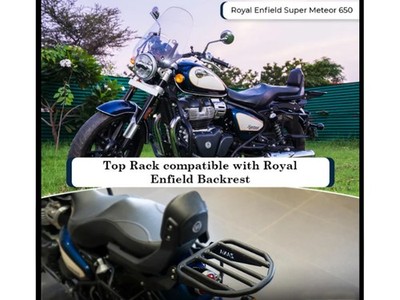 Passend Für Royal Enfield Super Meteor 650 Hinteres Gepäckträger Schwarz