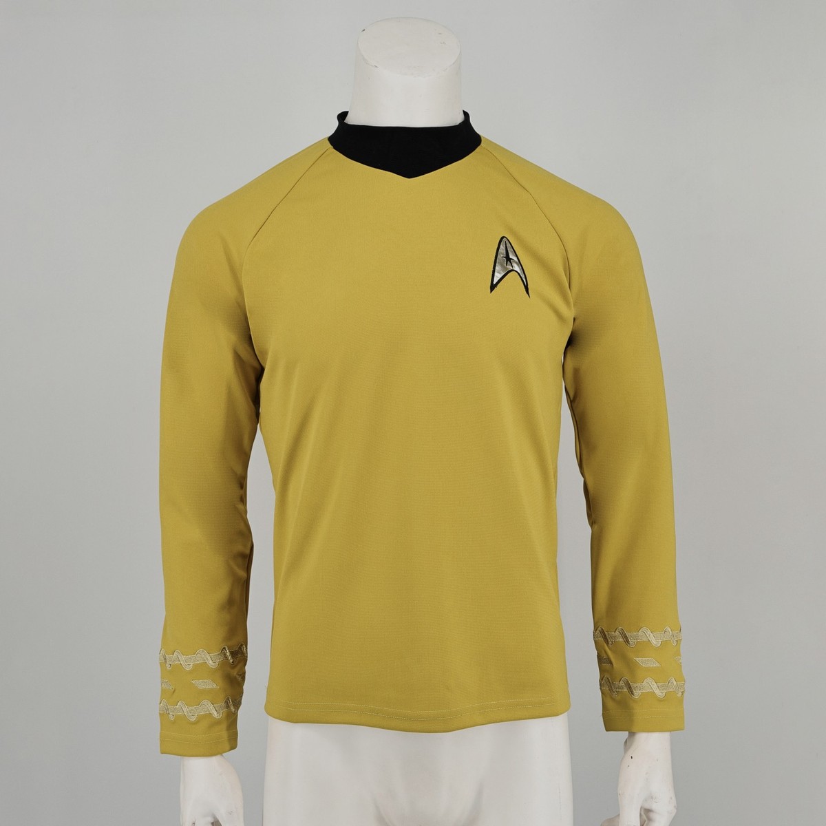 Cosplay TOS Kirk Gold Top Shirts Uniform The Original Series Starfleet Costumes