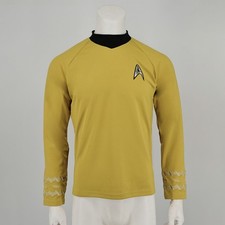 Cosplay TOS Kirk Gold Top Shirts Uniform The Original Series Starfleet Costumes
