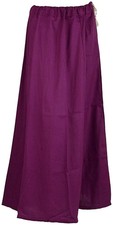 Women's Cotton Purple Saree Petticoat Skirt Indian Underskirt Readymade Inskirt