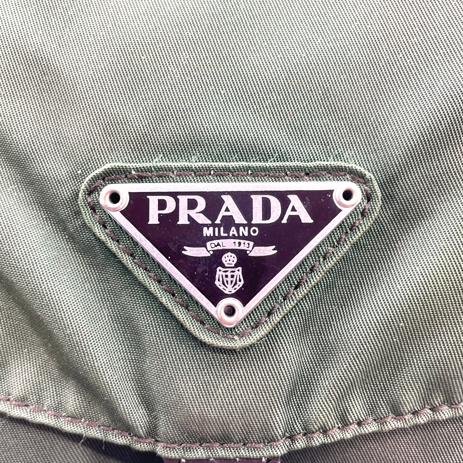 Auth PRADA Green Nylon Ladies Backpack W/Guarantee Card & Dust Bag KB704 thumbnail 15
