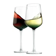 NutriChef Original Glass Wine Glasses, 100% Hand Blown & Chip-resistant