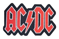 ACDC AC/DC LOGO AUSTRALIAN ROCK BAND LIGHTNING MUSIC RED IRON ON PATCH