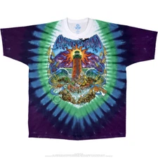 GRATEFUL DEAD-WATCH TOWER-2 Sided TIE DYE T-SHIRT-Garcia-S-M-L-XL-XXL, 4X Garcia