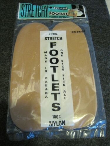 RARE Footlets McCORMACK TEXTILES Nylon One Size SEALED 2 Pair Vintage Hosiery