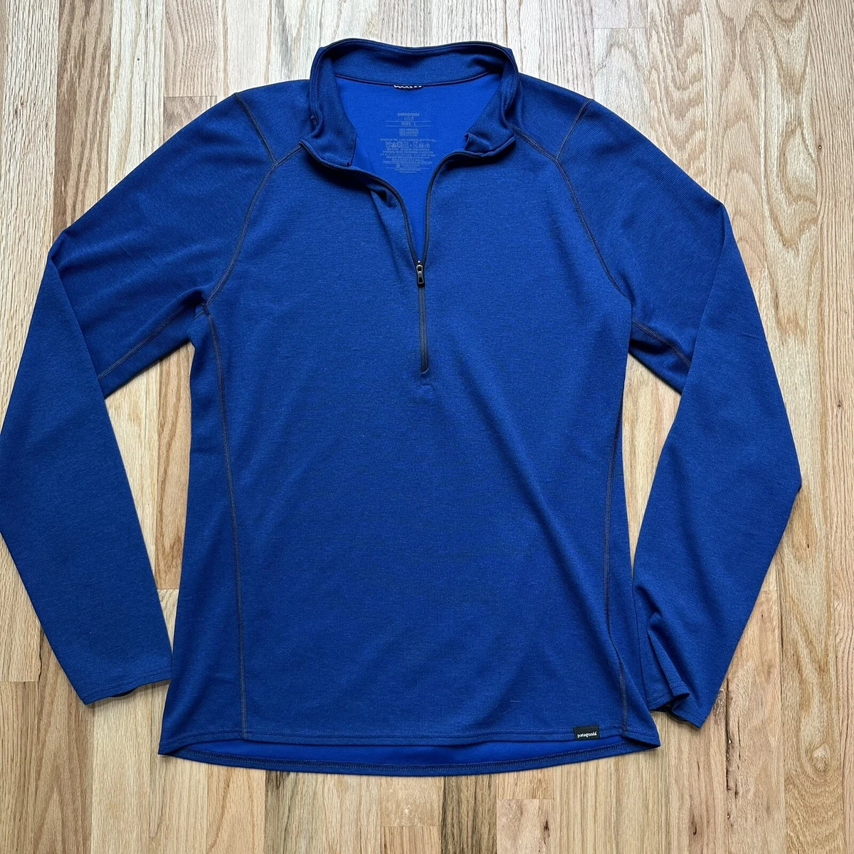 Men's Patagonia Capilene 2 Lightweight 1/4 Zip Neck Navy Blue Base Layer Sz  L