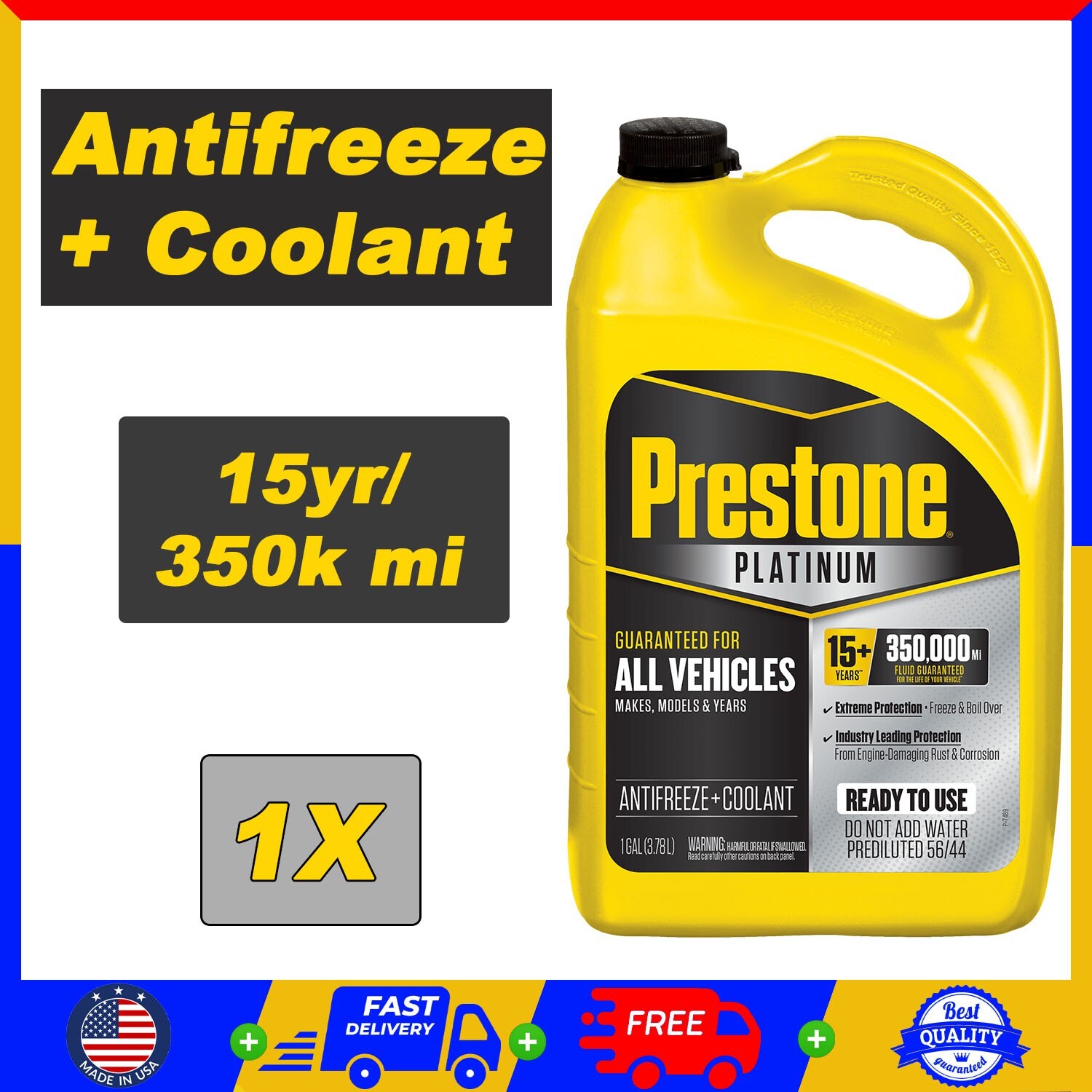 DAILY SALE Prestone Platinum Univ Antifreeze + Coolant 15yr/350k mi