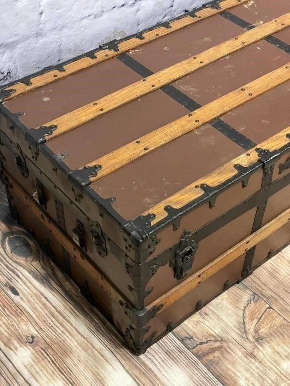 Antique C A Taylor TRUNK Works CELLO Professionalist Shipping Case Outfitted - Image 4 of 4