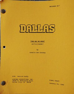 Dallas Original Script The Way We Were Final Draft With A Larry Buck