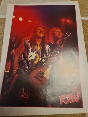 Vintage URIAH HEEP BERNIE SHAW MICK BOX A4 POSTER RAW MAGAZINE CLIPPING 