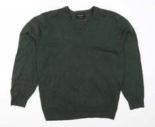 Greenwoods Herren Pullover gr&uuml;n V-Ausschnitt Viskosemischung Gr&ouml;&szlig;e L