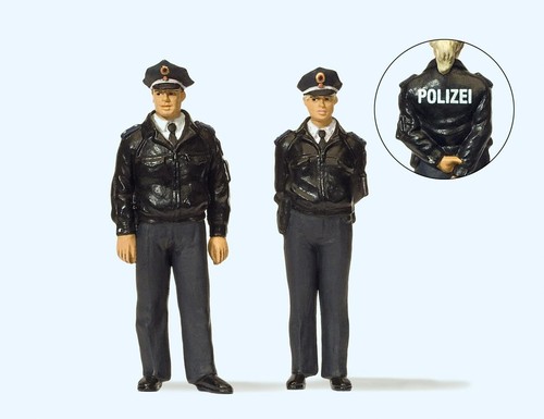44909 Gran Pista G/LGB Preiser Policías de pie. Uniforme azul. RFA, escala | Zustand: Neu