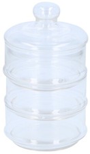 3 Tier Glass Storage Jar Sweet Candy Chocolate Cookie Biscuit Serving Container