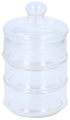 3 Ebenen Glas Vorratsdose Süßigkeiten Schokolade Keks Keks Servieren Behälter