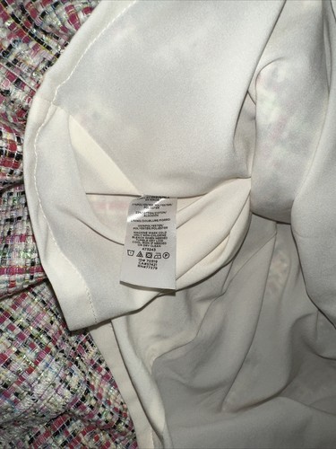 Ann Taylor Women Dress 10 Tall Textured Rainbow Multi Tweed Sheath Career Fringe - Picture 10 of 10