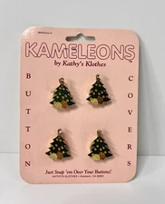 Vintage Snap On Button Covers Christmas Tree Kameleons
