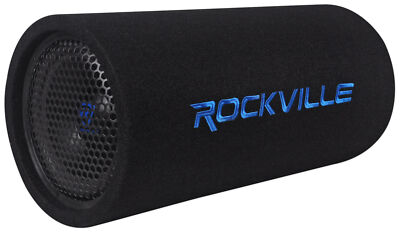 Rockville RTB80A 8'' 400 Watt Powered Subwoofer Bass Tube + MP3 Input