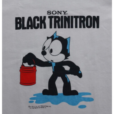 FELIX THE CAT SONY BLACK TRINITRON T-shirt M | eBay