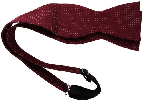 TigerTie Selbstbinder Weinrot In Silber Gepunktet Fliege 100 Pure tigertie-selbstbinder-weinrot-in-silber-gepunktet-fliege-100-pure
