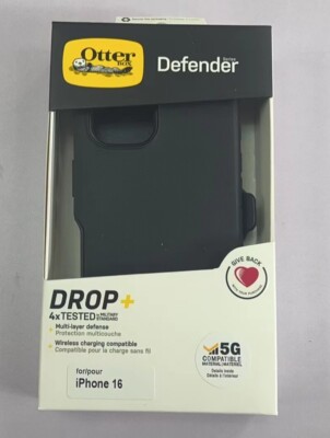 New OtterBox Defender Case with Holster Case For iPhone 16 Black