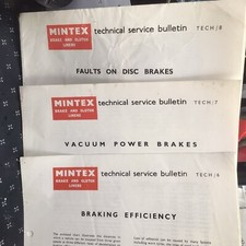 Mintex Technical Service Bulletins Braking Efficiency, Vacuum Power Brakes Disc
