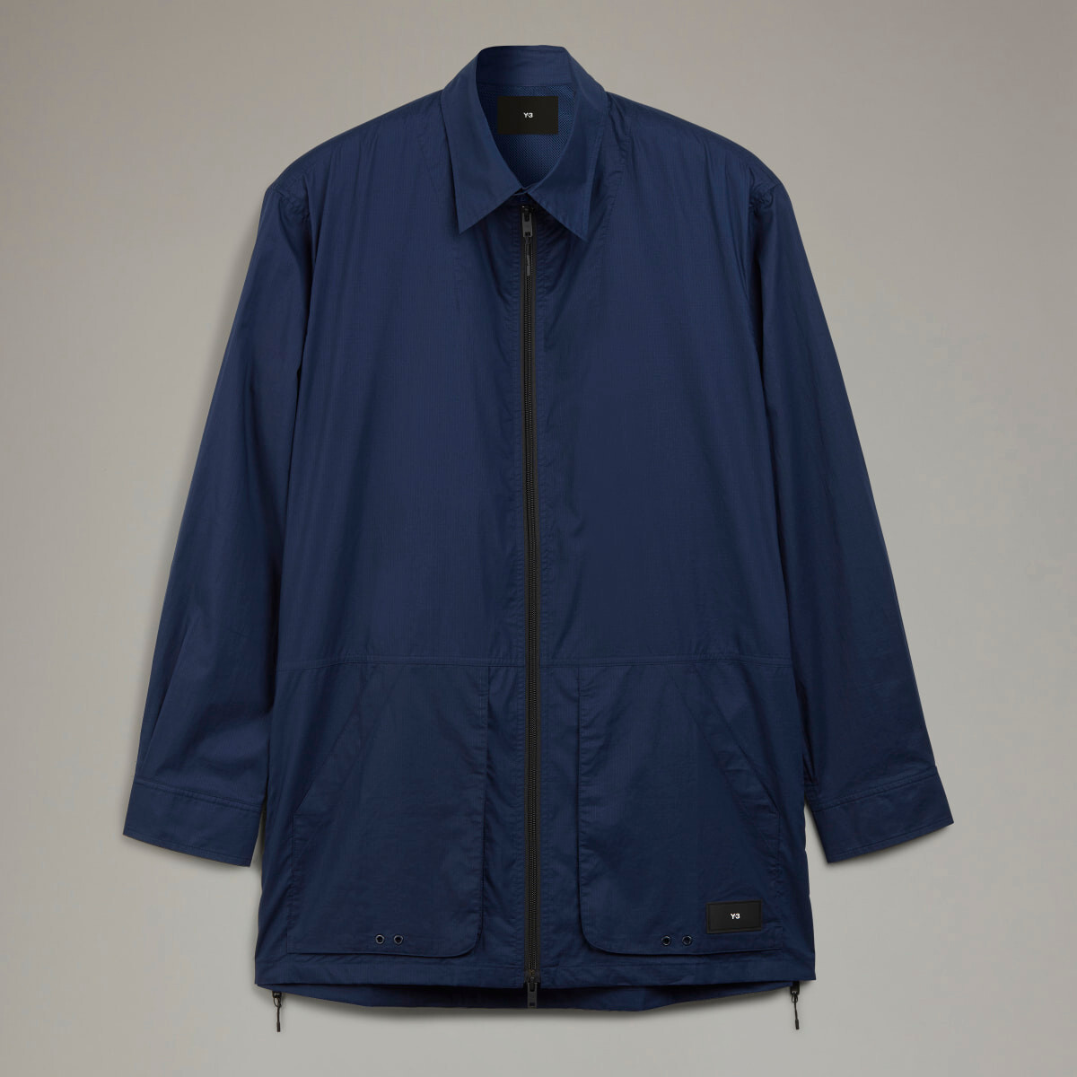 Y-3 Organic cotton ripstop overshirt jacket, navy S | eBay