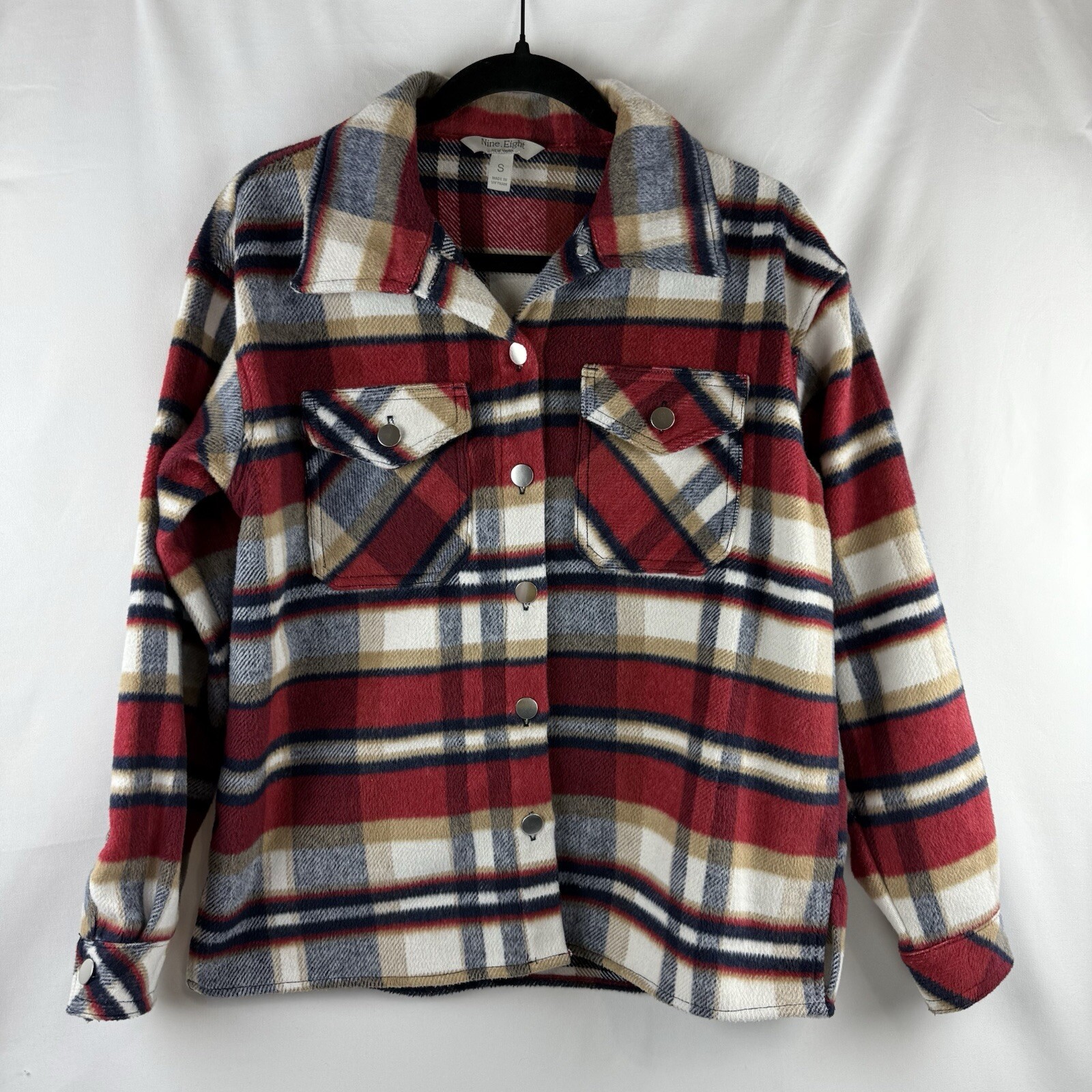 Nine.Eight Women’s Plaid Shacket Jacket Shirt Size Small