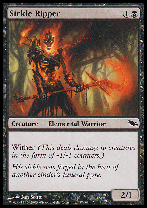 Magic the Gathering MTG Sickle Ripper (77) Shadowmoor   LP