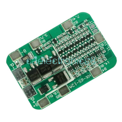 15A 6S BMS Protection PCB Board For 6 Packs Li-ion Lithium Battery Cells