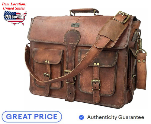Bolso Mensajero de Piel Hombre Bandolera Cruzado Mujer Grande Maletín | eBay