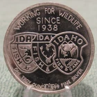 Vintage Idaho Fish & Game 1 Troy Oz. .999 Fine Silver Round - ID Ida.