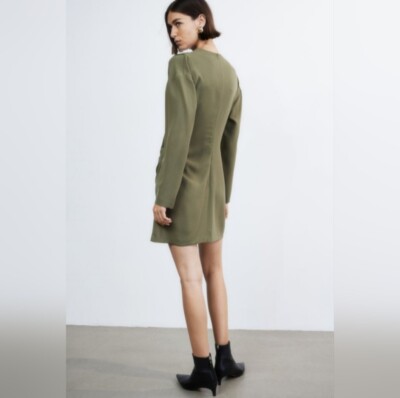 brown long sleeve mini dress Viola Brown Long Sleeve Mini Dress - US 10