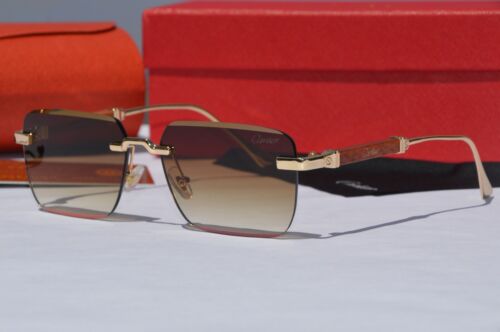 cartier sunglasses men brown - Afbeelding 1 van 7