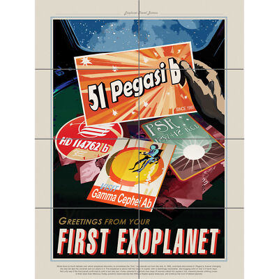 51 Pegasi b First Exoplanet NASA Space Tours Travel XL Panel Poster (8 Sections)
