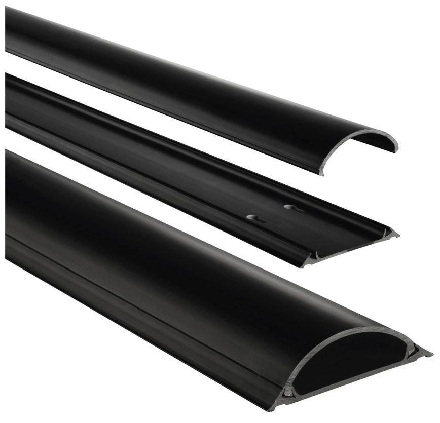 Hama 00083159 Pvc-kabelkanal Halbrund 100/7/2,1 Cm Schwarz