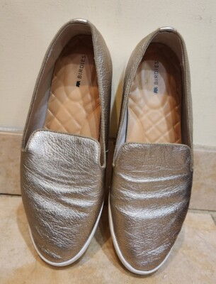 Birdies The Swift Gold Metallic Slip On Sneaker Loafer Womens 8