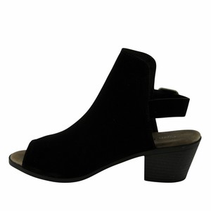 black thick heel booties