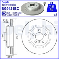 2X Delphi BG9421BC Bremsscheibe FüR Bmw