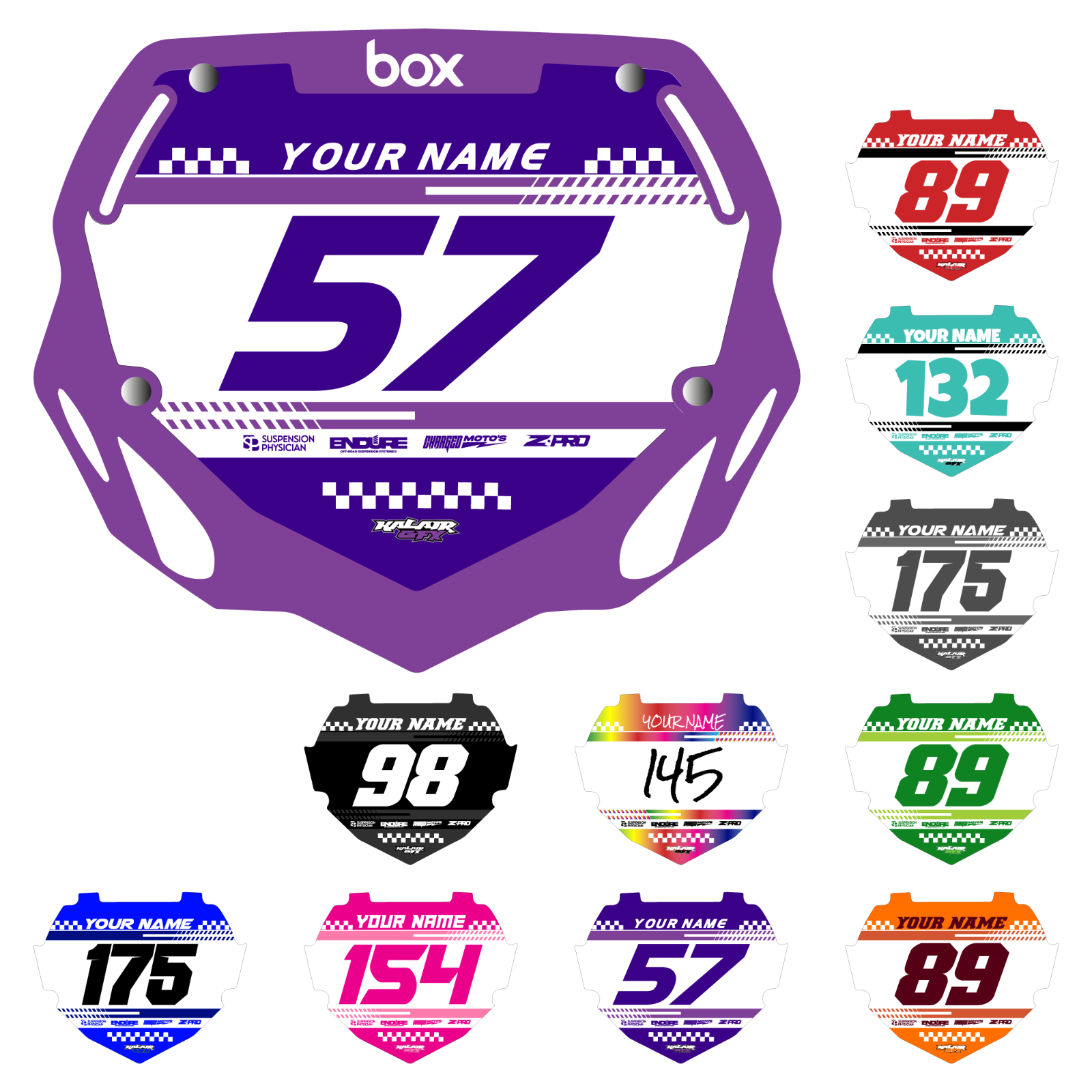 Plaque De Numéro BMX Box Two Pro L - Blanche - Neuve