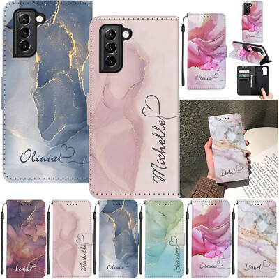 For Samsung A56 A17 S25 FE S24 Stand Leather Personalised - Main Image