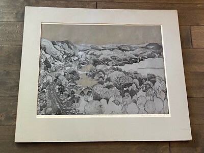 Elizabeth Cavanagh Cohen Signed Etching Print Overlook at River's Bend