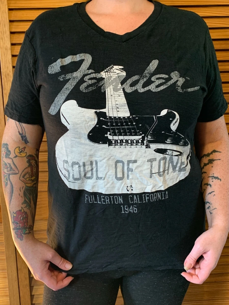 Official FENDER Soul Of Tone Stratocaster Guitar Unisex T Shirt Sz