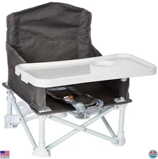 Regalo My Chair 2-in-1 Portable Travel Booster & Activity Seat with Tray, Gray