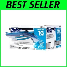 Clear 1 Gallon Ziploc Storage Bags, 250 Count - Versatile Food Storage Solution