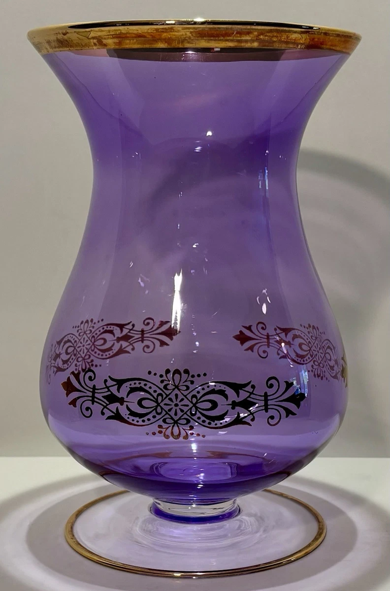 紫色收藏品玻璃花瓶| eBay
