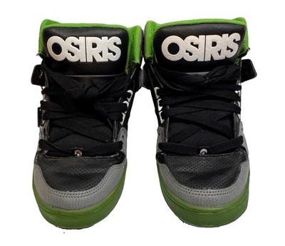 Osiris NYC 83 Bronx Black Green Gray Skate Shoes Mens 8.5 Boombox Tag