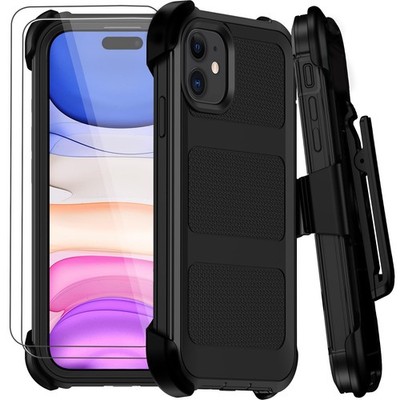 for iPhone 11 Case with Belt Clip Holster,Anti-Drop Shockproof Bumper Phone C...